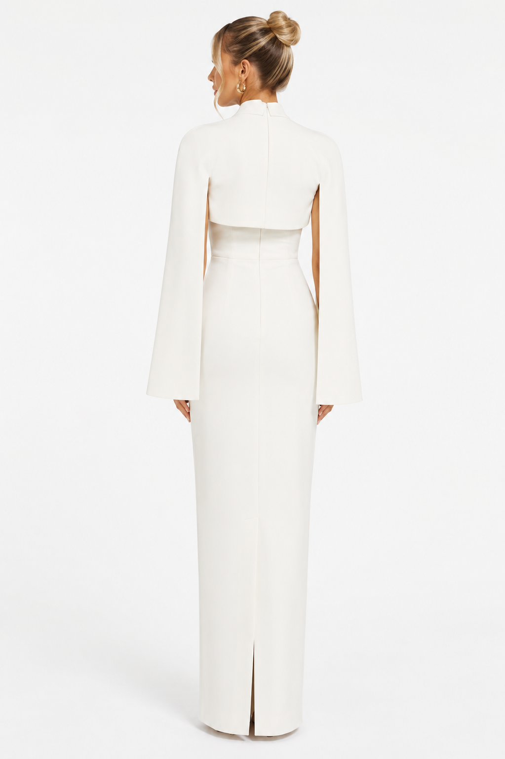 Cape Cut-Out Maxi Dress – Ivory
