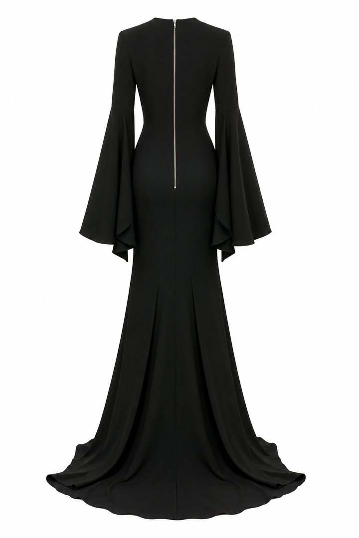 Noir Plunge Mermaid Dress – Eclipse