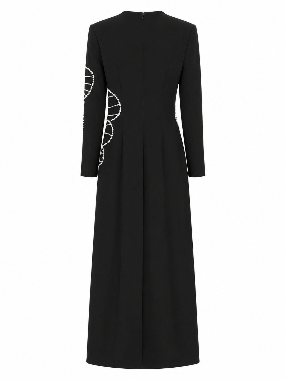 Crystal Floral Maxi Dress - Noir