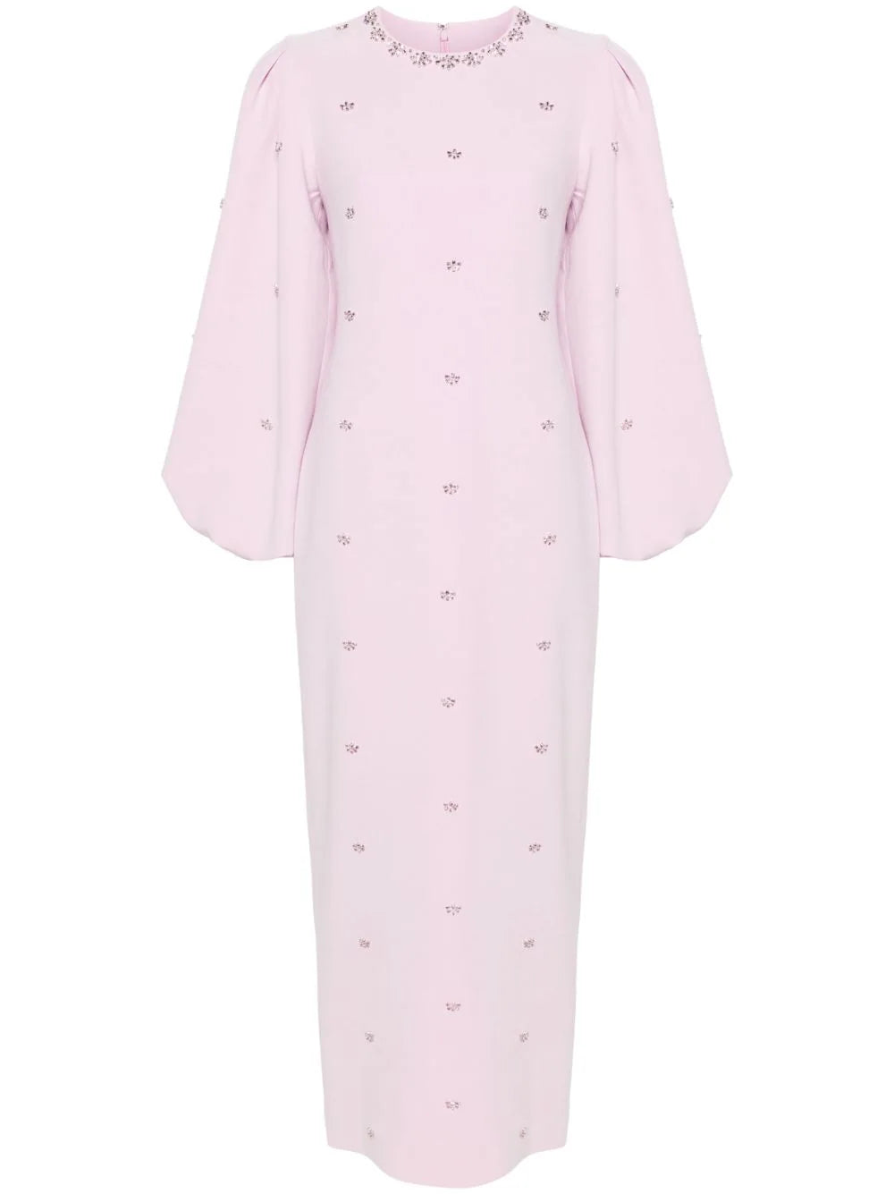 embellished balloon-sleeve column dress – Lorah