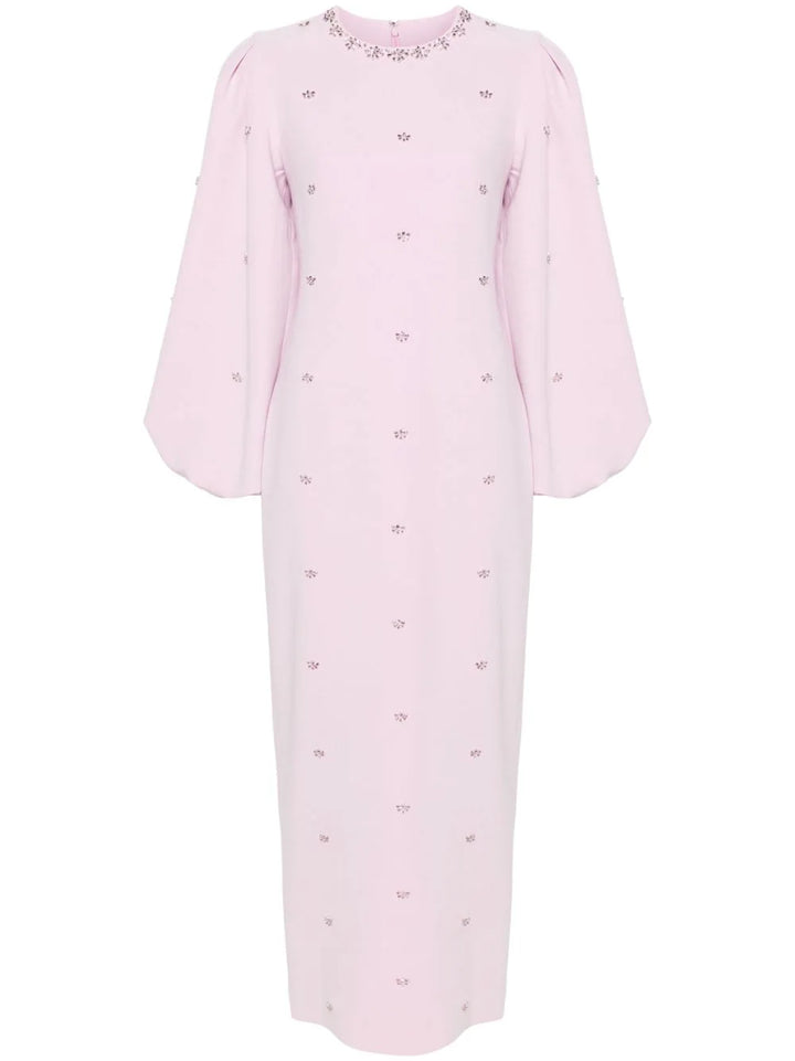 embellished balloon-sleeve column dress – Lorah