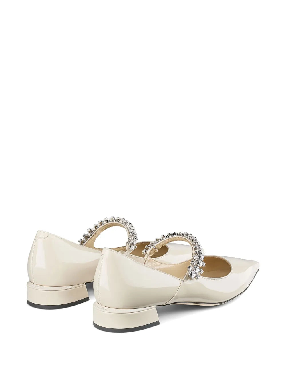 pointed toe flats with crystal strap - VERACI