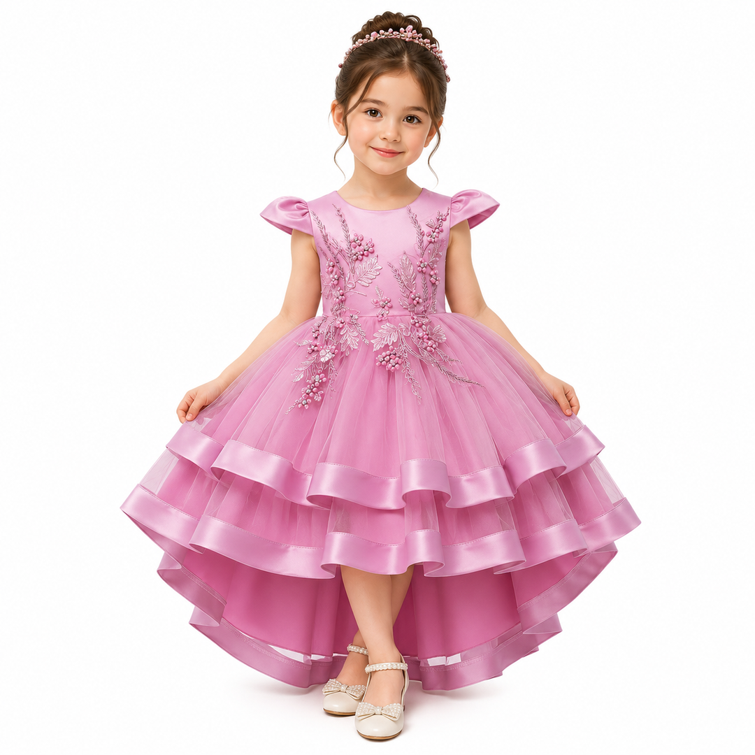 Elegant High-Low Princess Dress for Girls - Collection