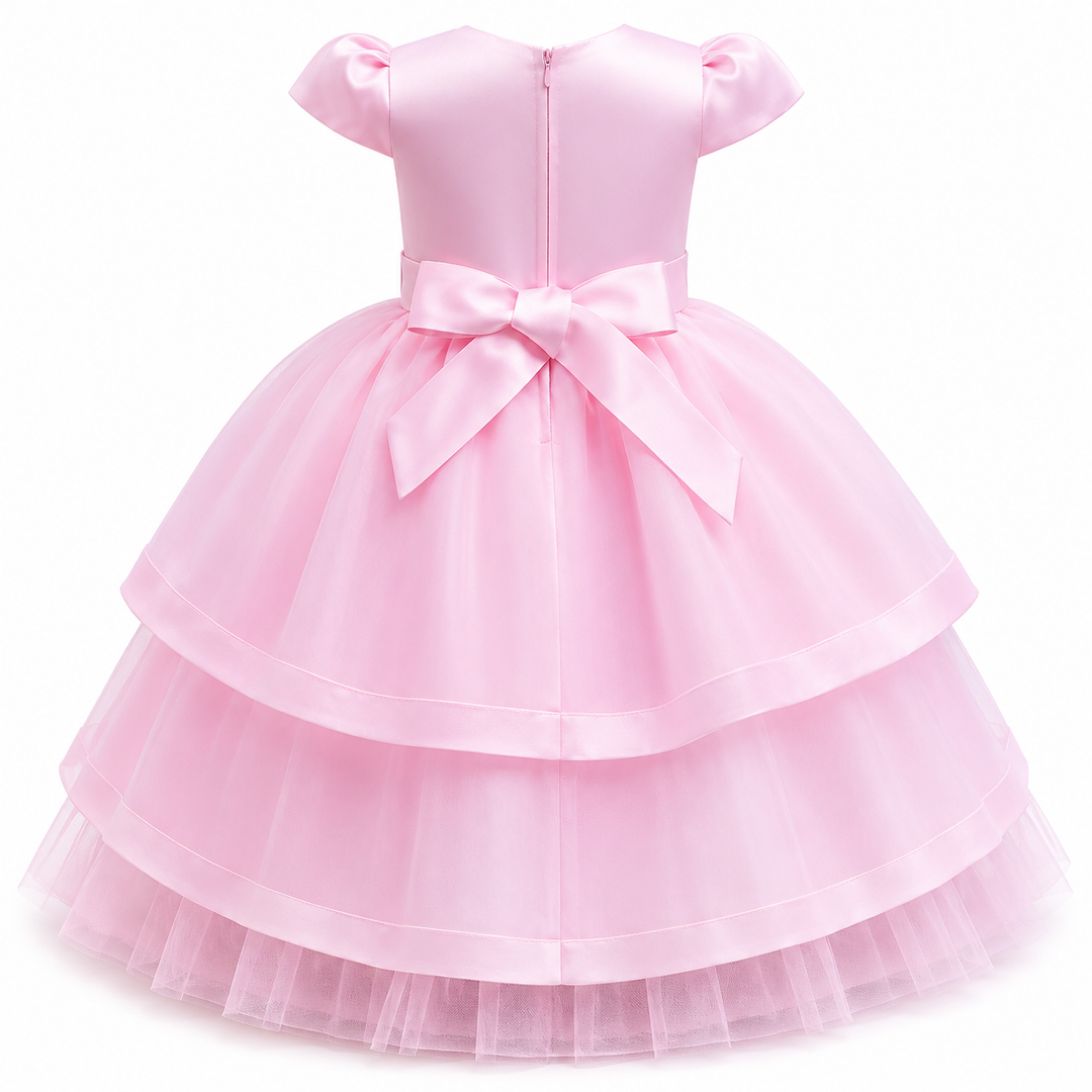 Princess Layered Ball Gown for Girls - Royal