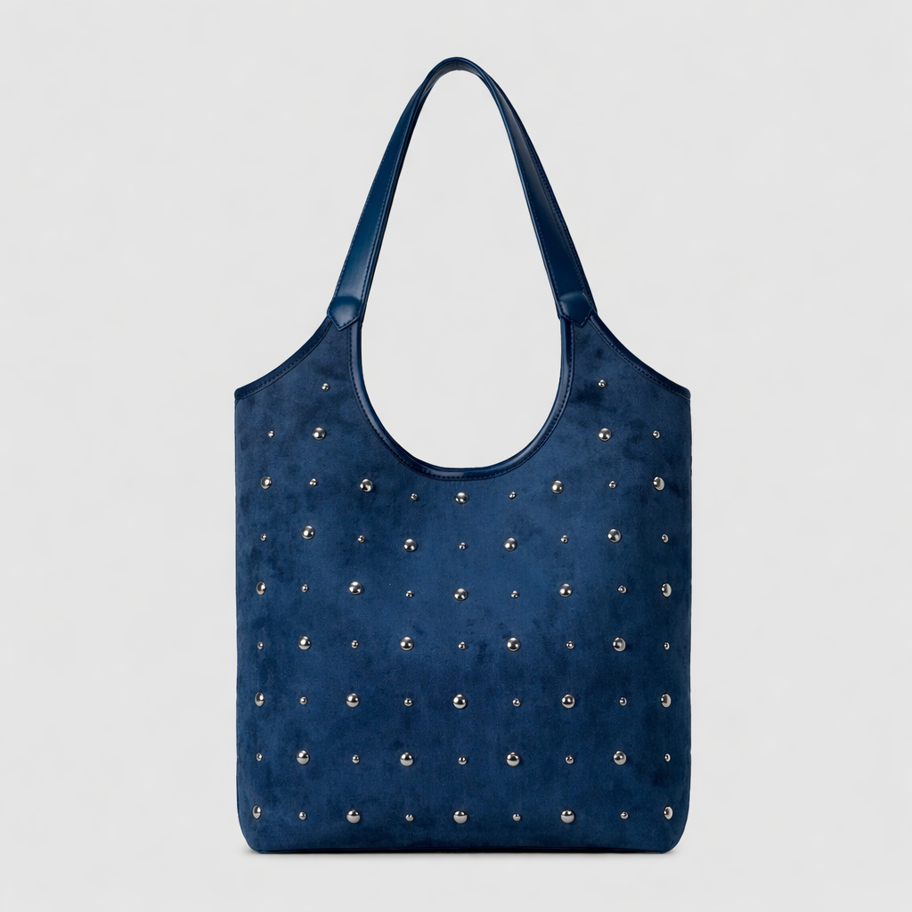 studded shoulder tote bag with wide handle – SUNSET