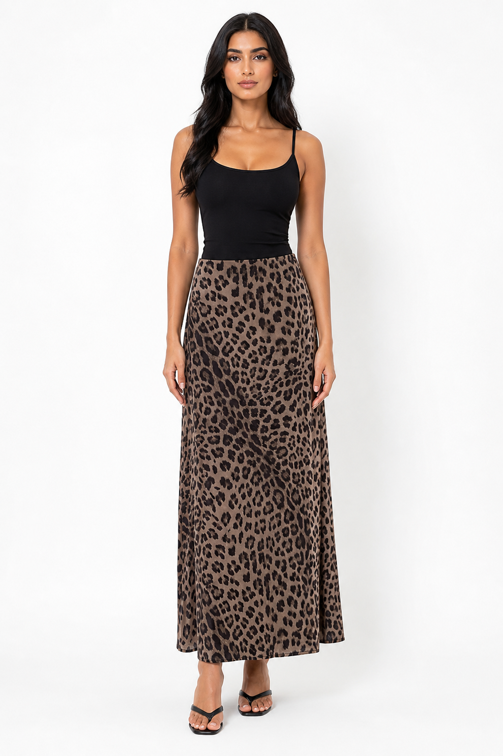 Leopard Print Satin Maxi Skirt – SAVANNA