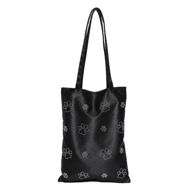 Paw Print Studded Shoulder Bag - Casual