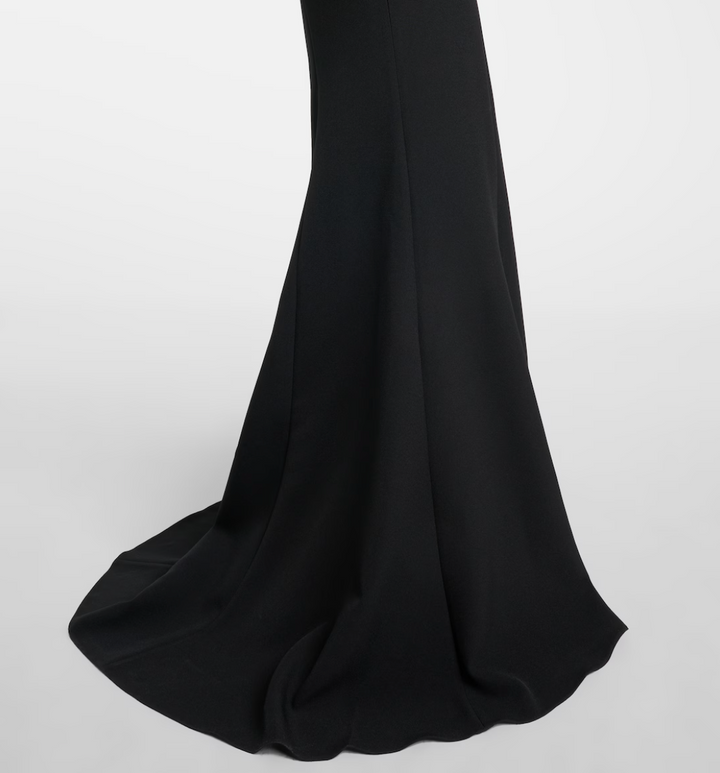 off-shoulder mermaid gown with floral appliqué – BLOOM