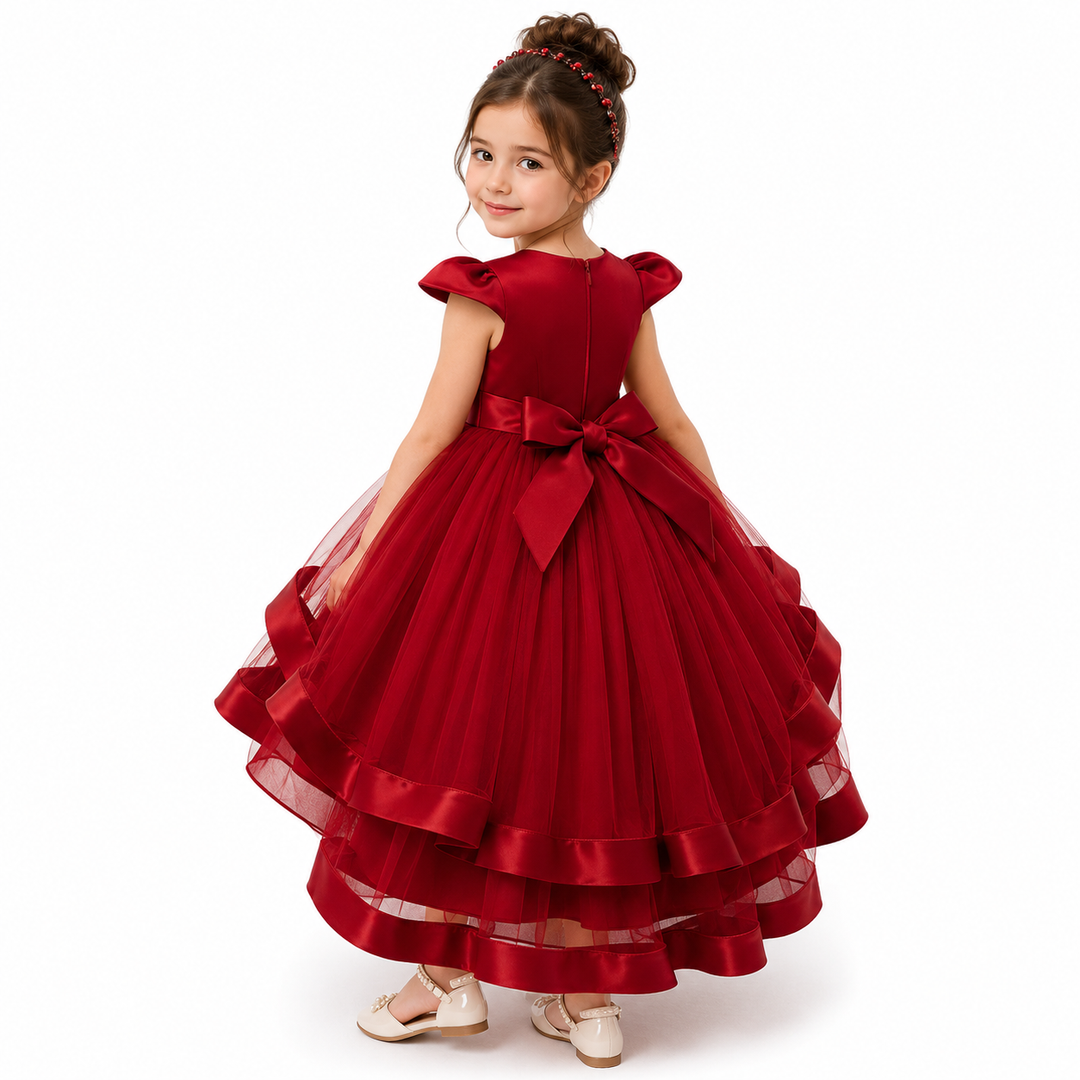 Elegant High-Low Princess Dress for Girls - Collection