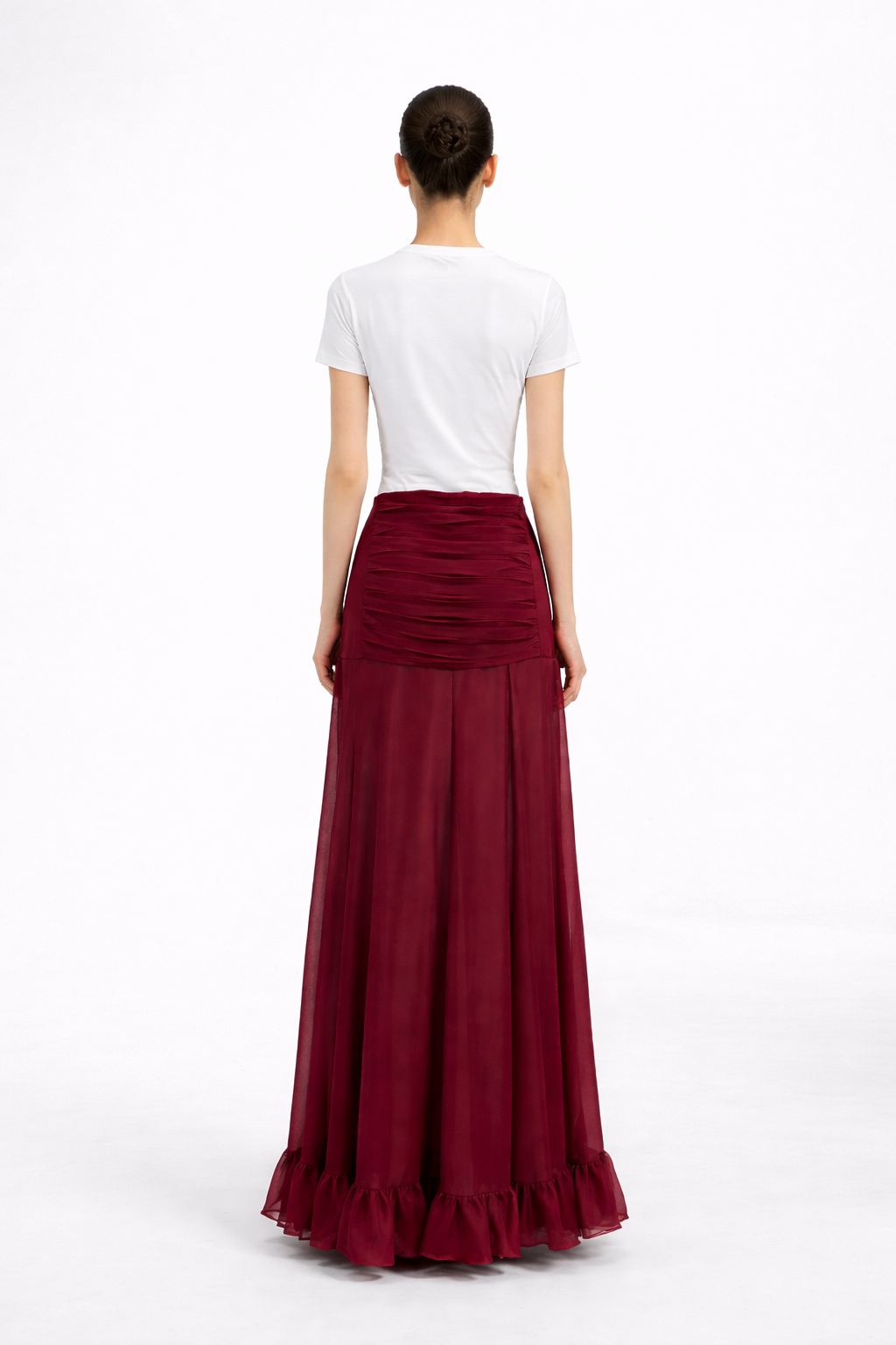 Elegant High-Waist Mermaid Maxi Skirt – PINKOR