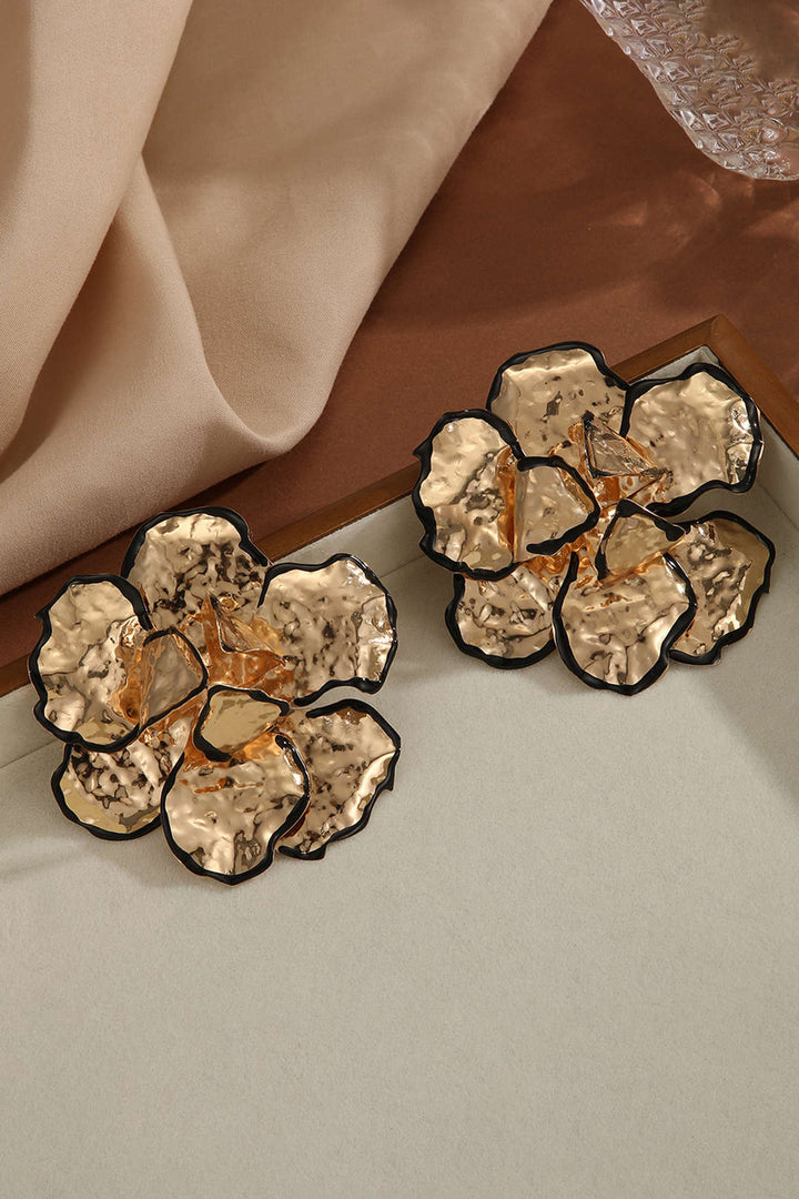 Metal Flower Shape Earrings