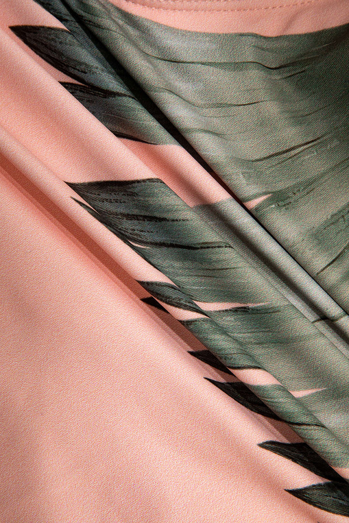 Tropical Print Ruched Crossed Twist Knot Backless Tummy Control One-Piece Swimsuit