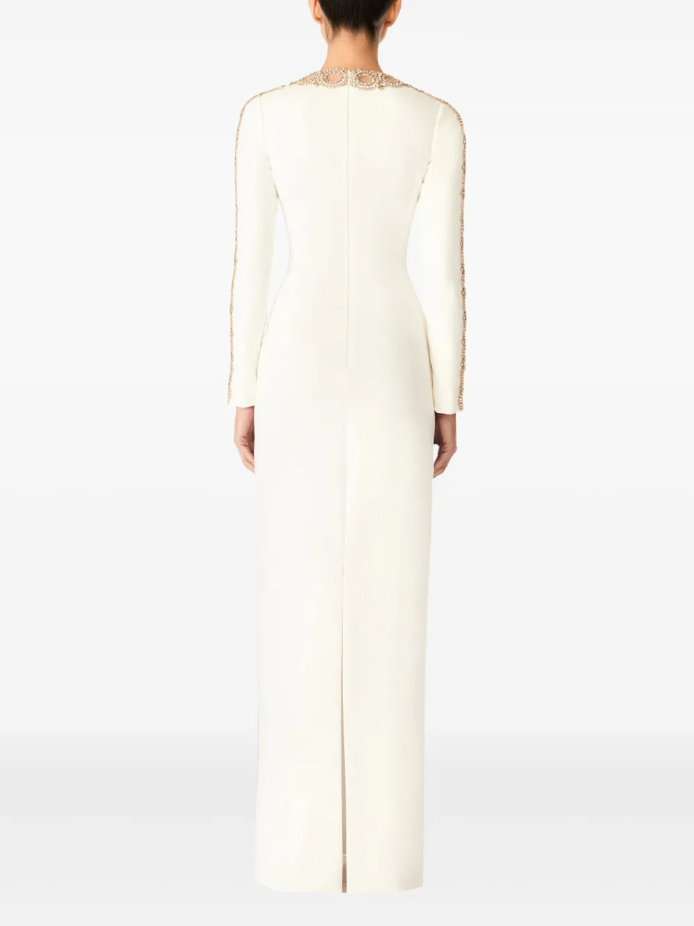 Plissiertes Oberteil mit ausgestellten Ärmeln und Maxirock-Set mit Taillengürtel – Rosiny 