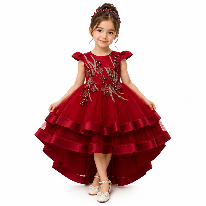 Elegant High-Low Princess Dress for Girls - Collection
