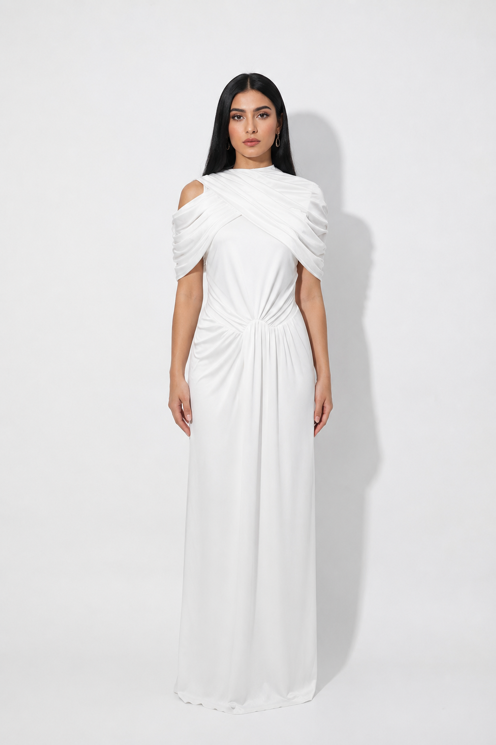 Draped One-Shoulder Maxi Dress - Grace