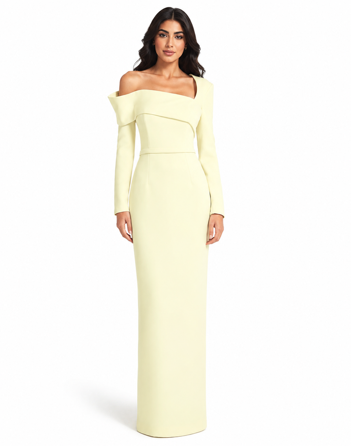Asymmetric Off-Shoulder Gown - Elara