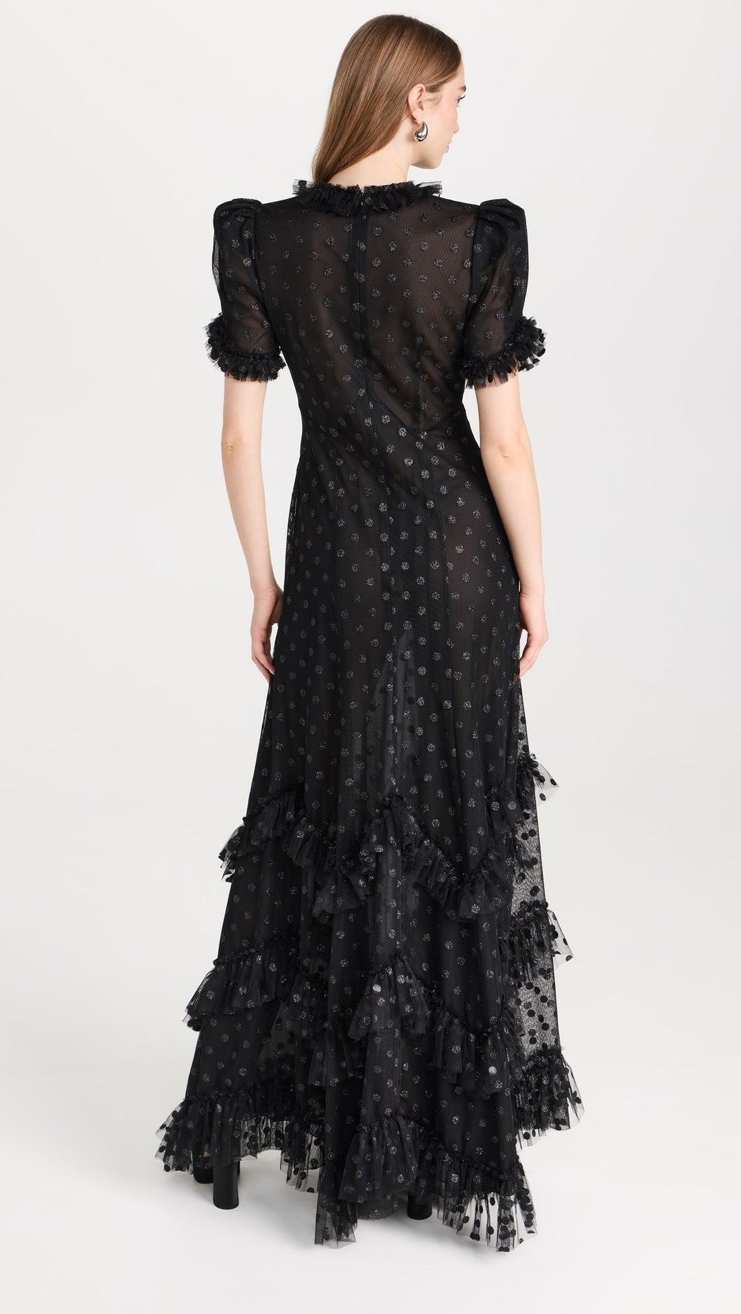 فستان من التول المكشكش بأكمام منفوخة – فييني