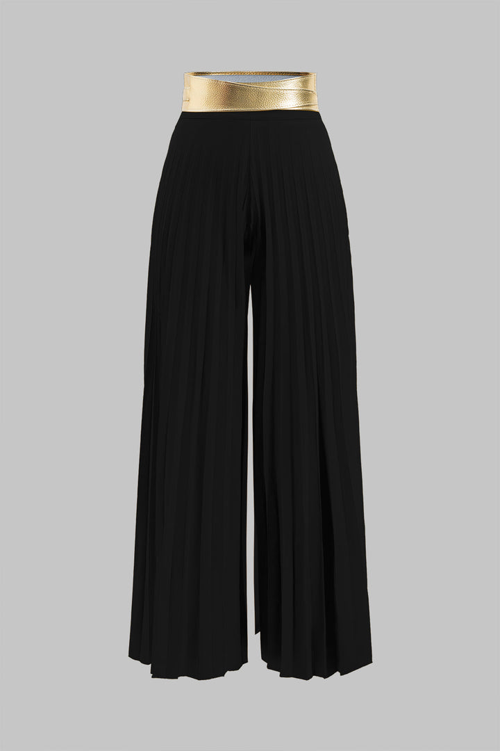 Ruffle Cami Top And Pleated Trousers Set