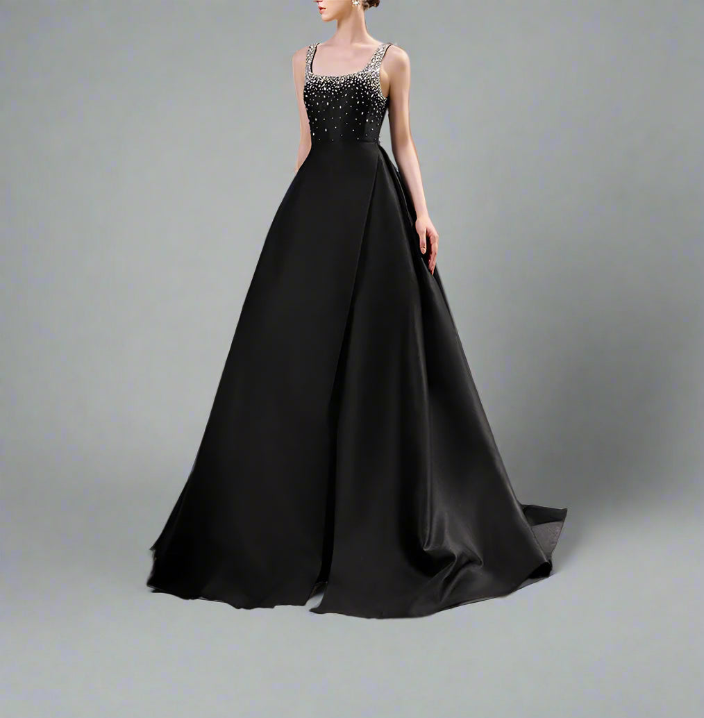 Embellished Sleeveless Gown with A-line Skirt - NOVA