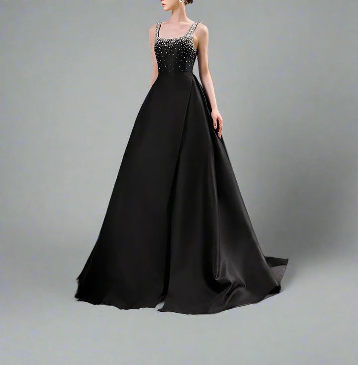 Embellished Sleeveless Gown with A-line Skirt - NOVA