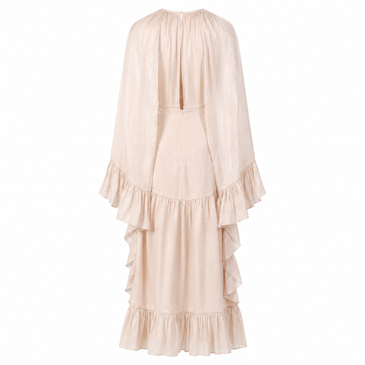 Blush High-Low Ruffle Maxi Dress - Serenity