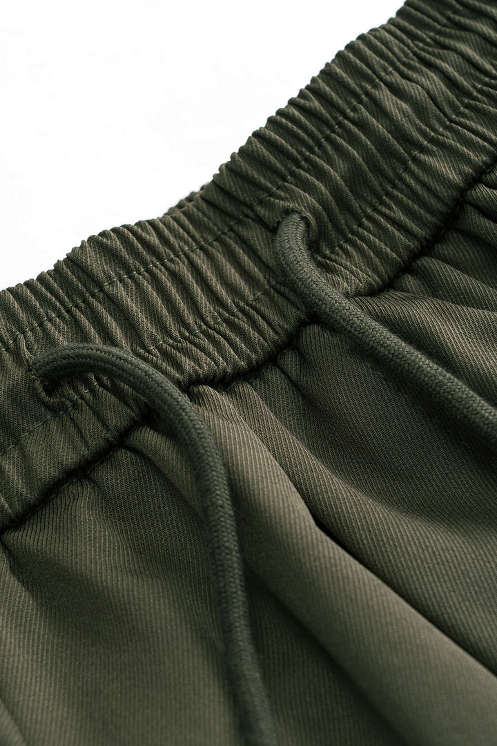 Drawstring Wide Leg Trousers