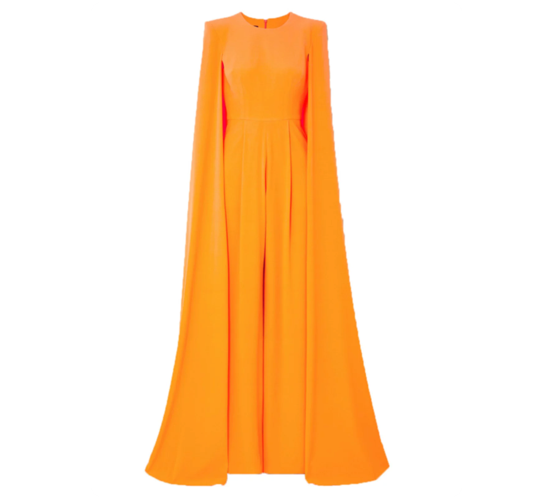 Orange Cape Jumpsuit – Solara