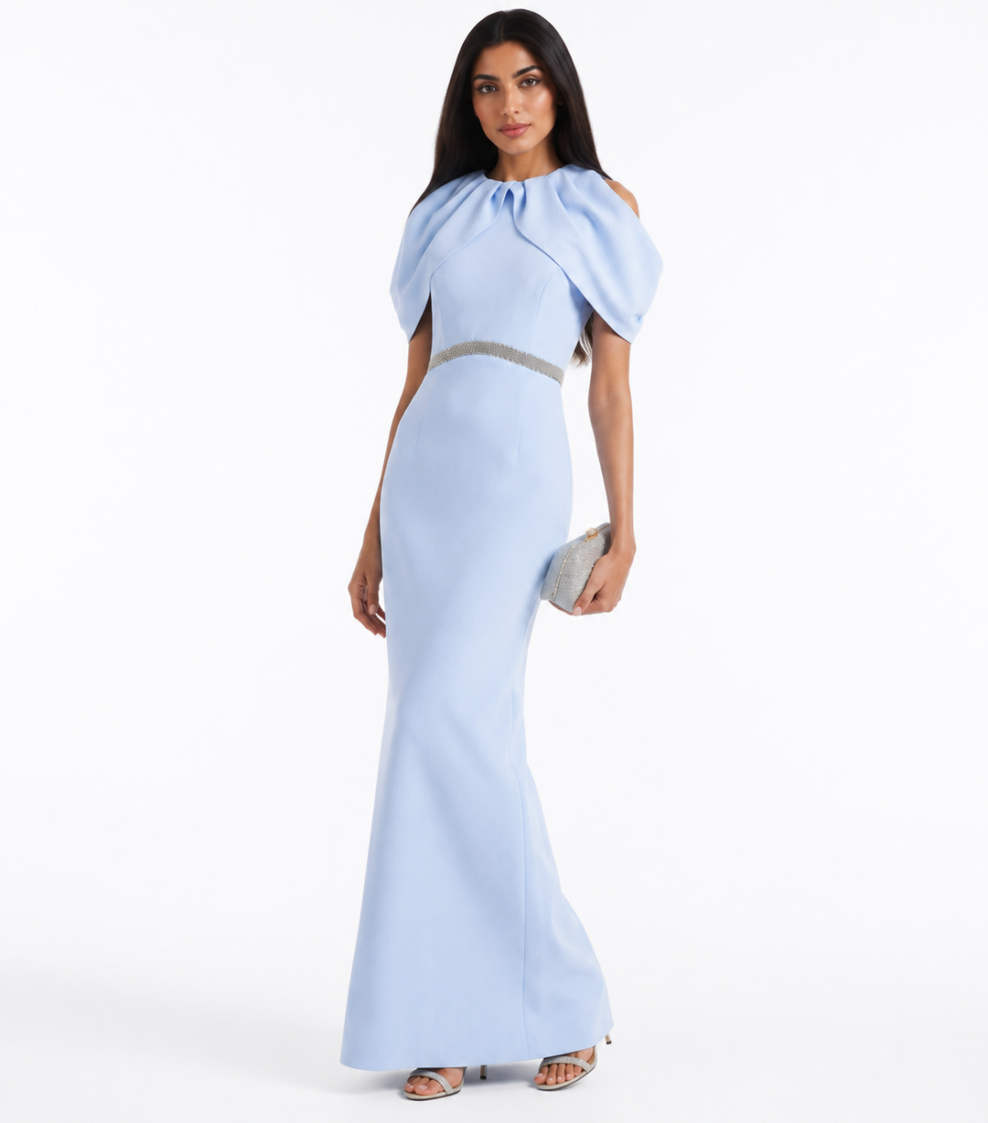 Draped Crystal-Waist Gown - Serenity