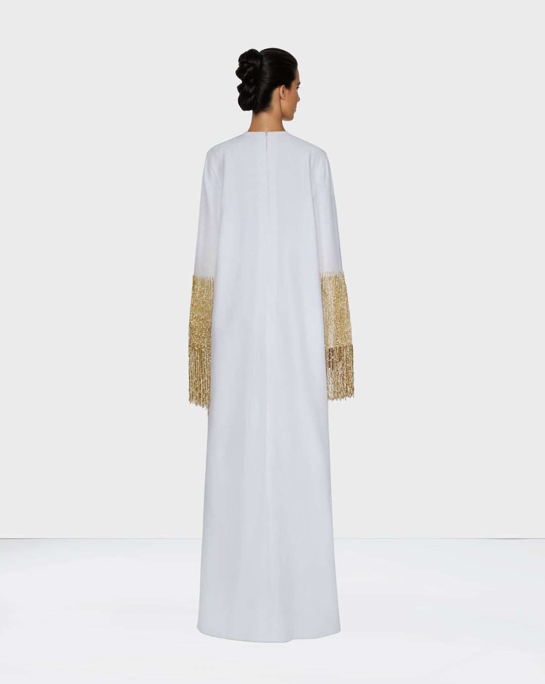 Loose dress with beaded sleeves - ZAYDIN