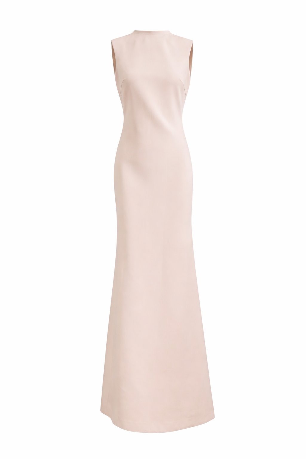sleeveless column maxi dress with clean neckline – SERENE