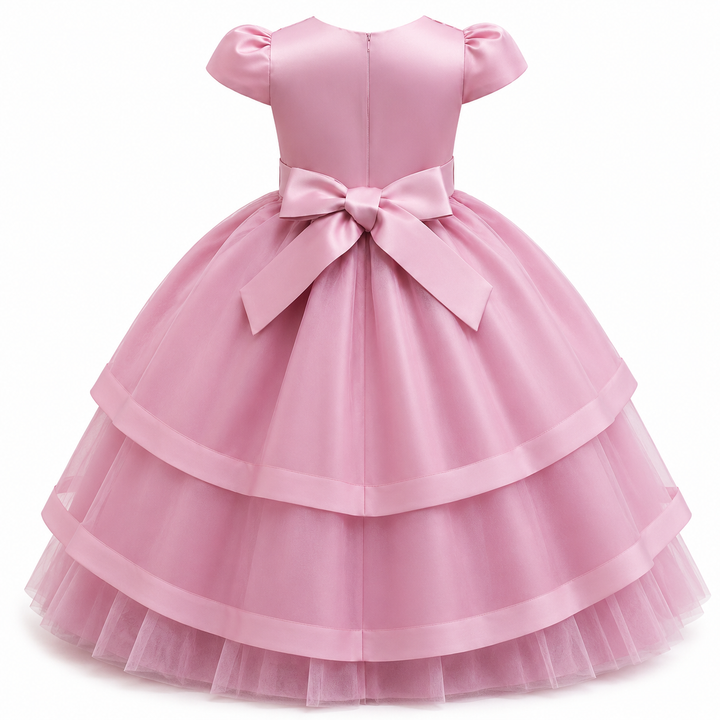 Princess Layered Ball Gown for Girls - Royal