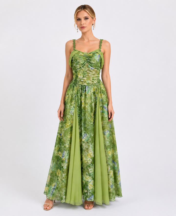 Floral Chiffon Maxi Dress - Meadow