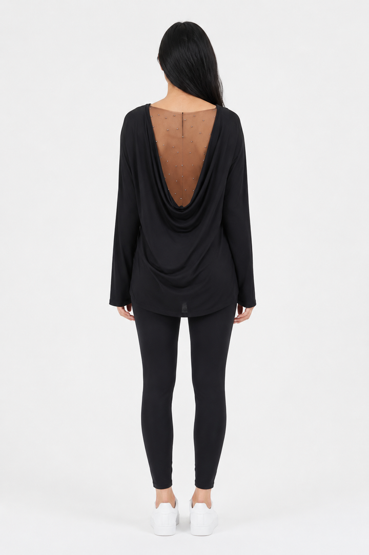 Draped Neck Relaxed Fit Top – FLOW