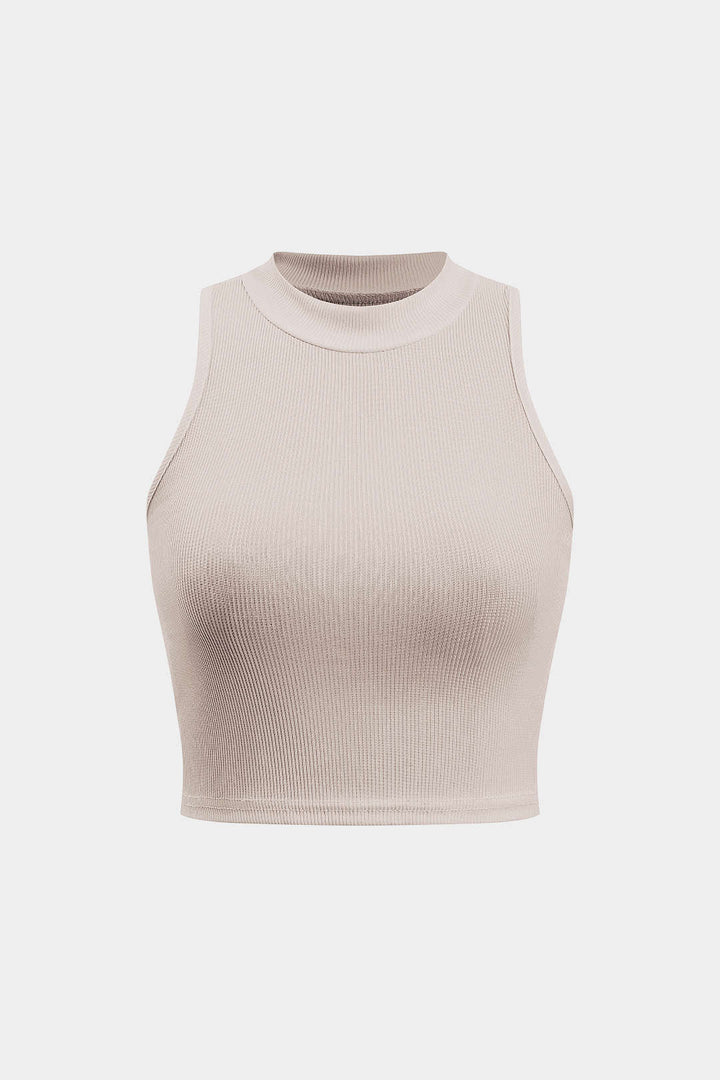 Basic Textured Sleeveless Tank Top