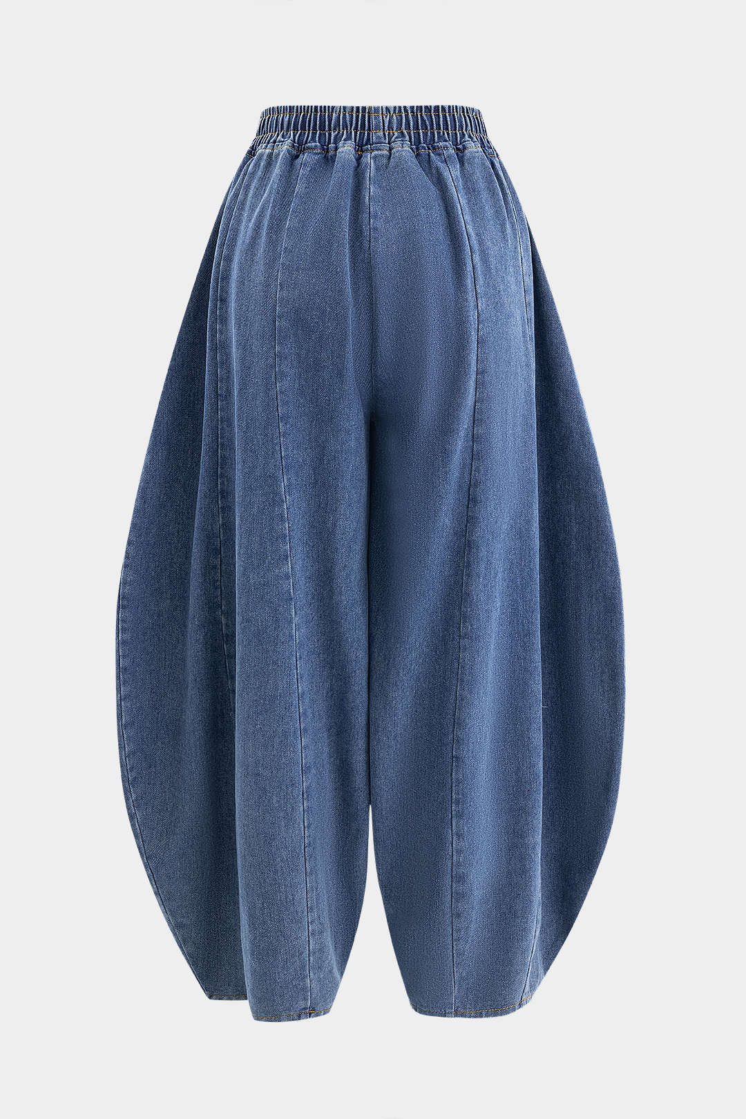 Denim Wide Leg Lantern Jeans