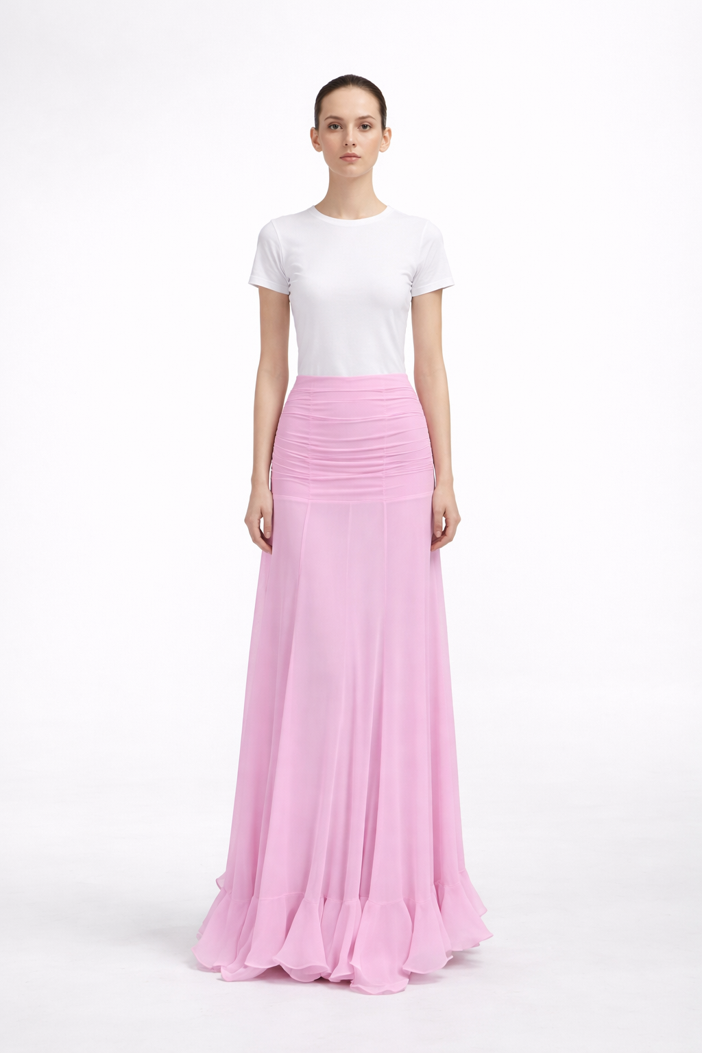 Elegant High-Waist Mermaid Maxi Skirt – PINKOR