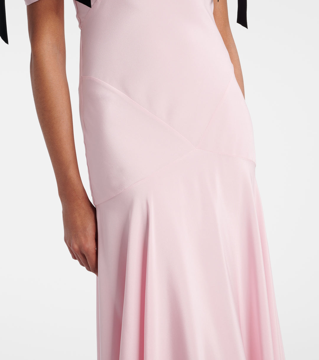 puff-sleeve gown with bow-tie shoulders – JILEEN