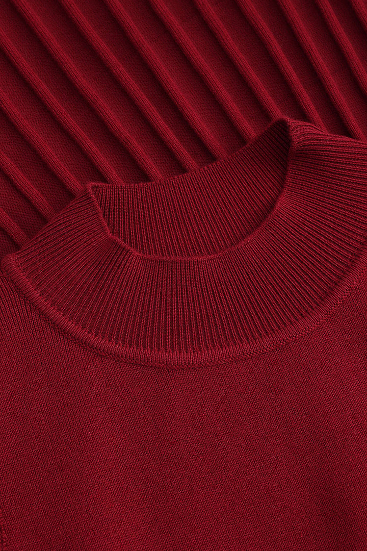 Knit Mock Neck Sleeveless Dress