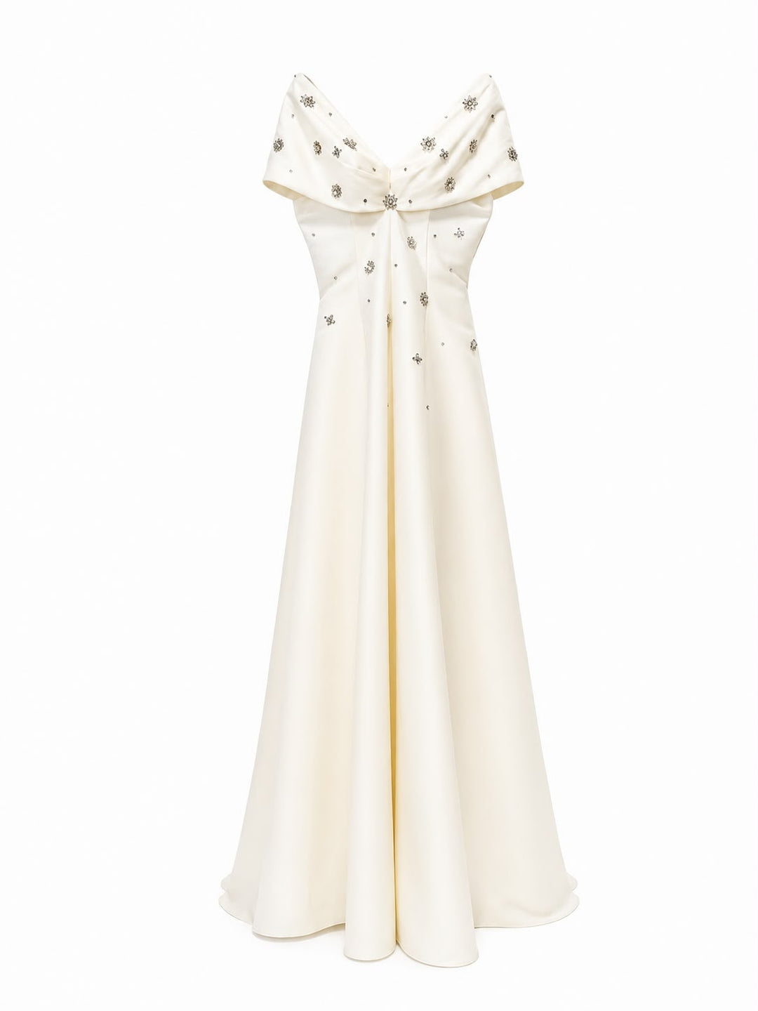 Embellished Off-Shoulder A-Line Maxi Dress - Grace