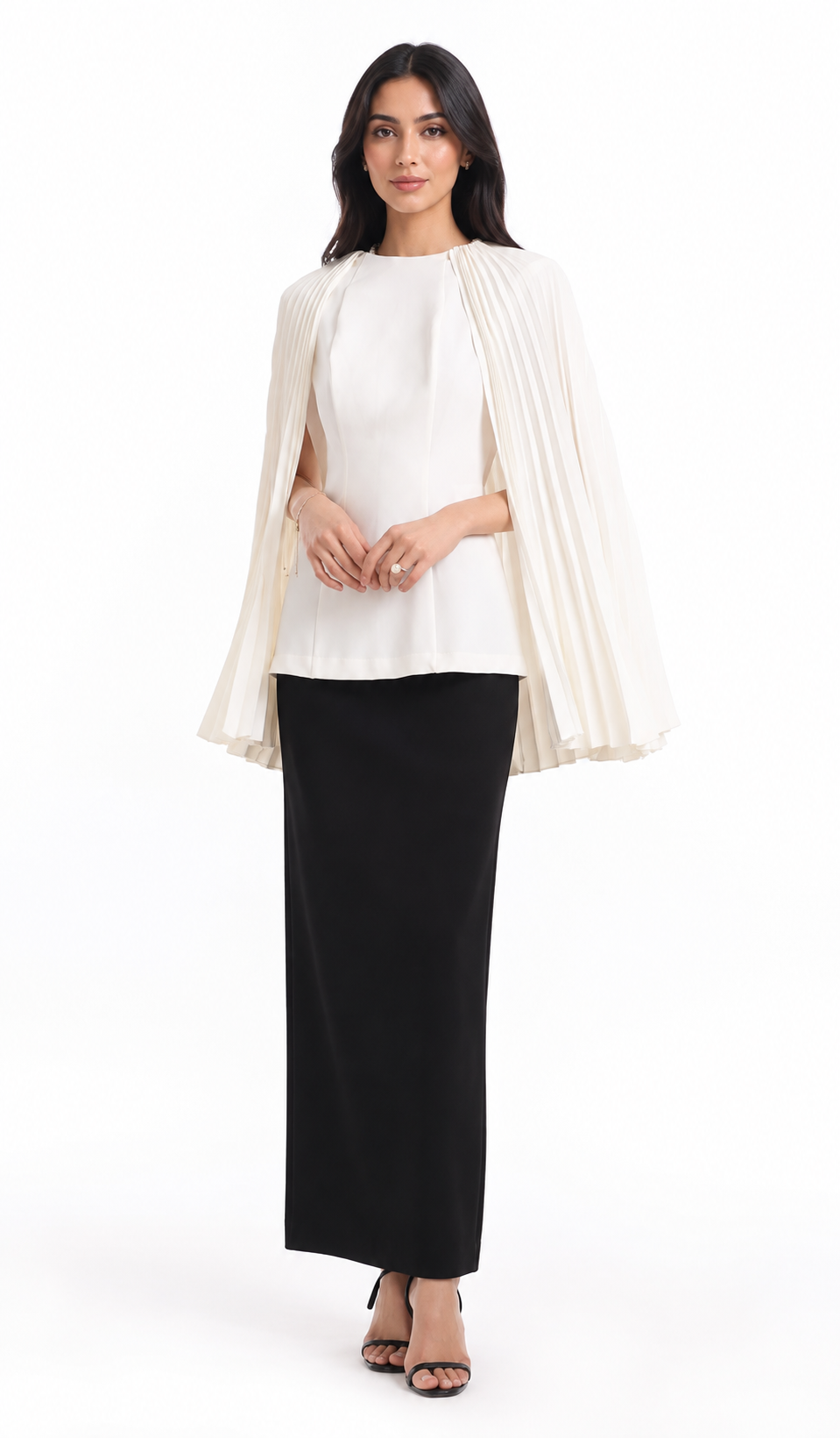 Pleated Cape Sleeve Blouse – ELIORA