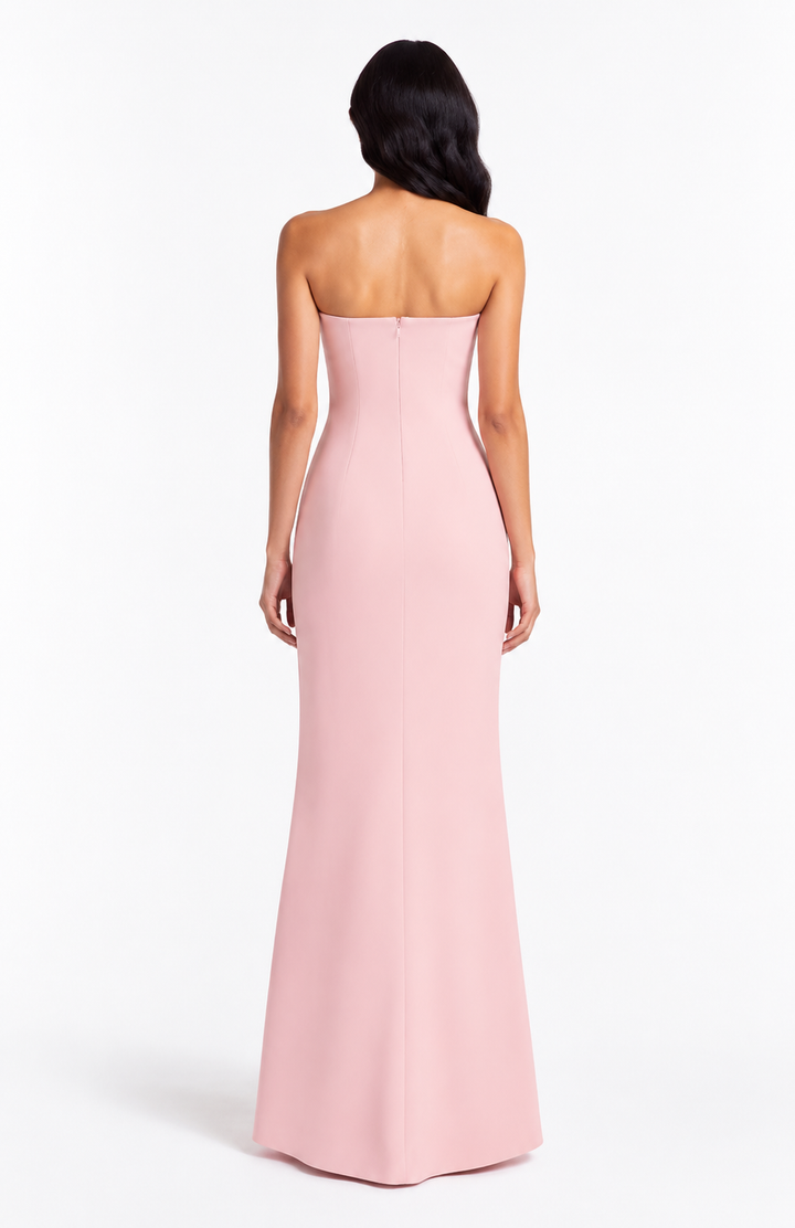 Blush Floral Strapless Mermaid Gown - Petal