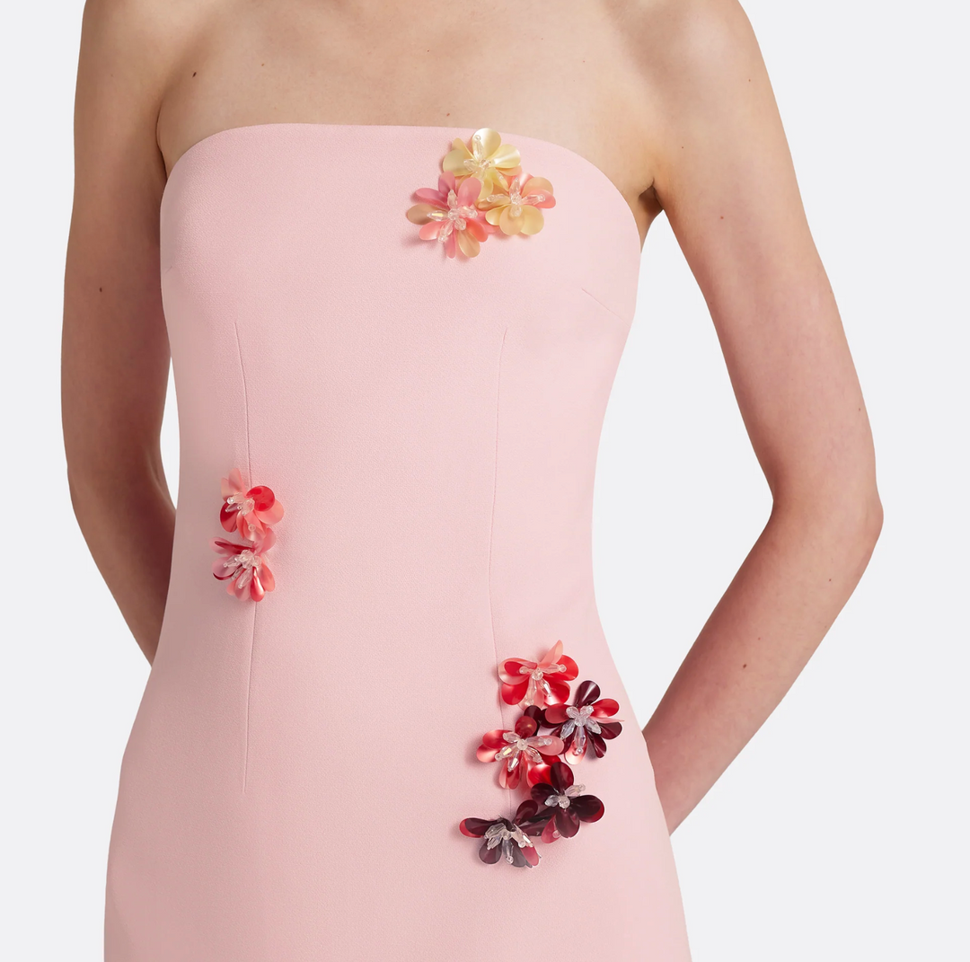 Blush Floral Strapless Mermaid Gown - Petal