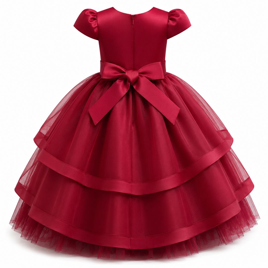 Princess Layered Ball Gown for Girls - Royal
