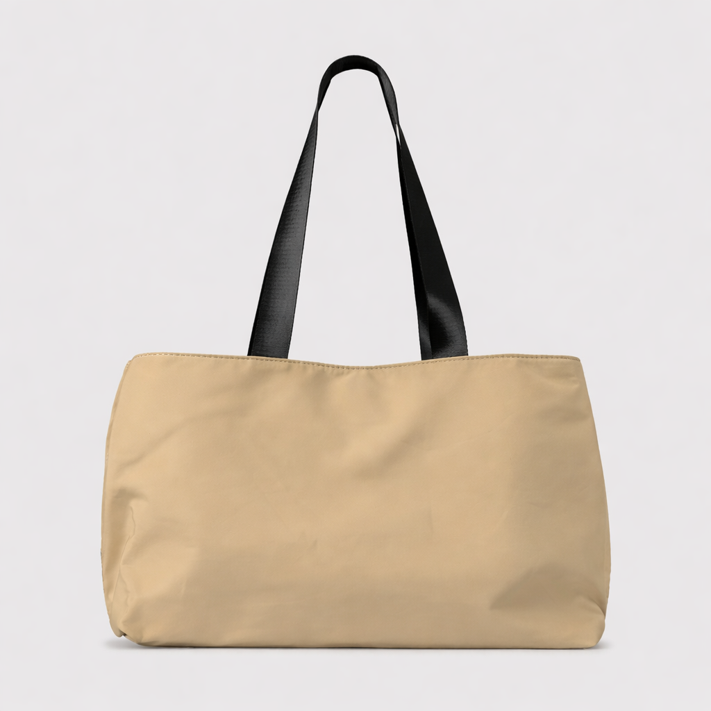 oversized nylon tote bag with contrast straps – ESSENTIAL