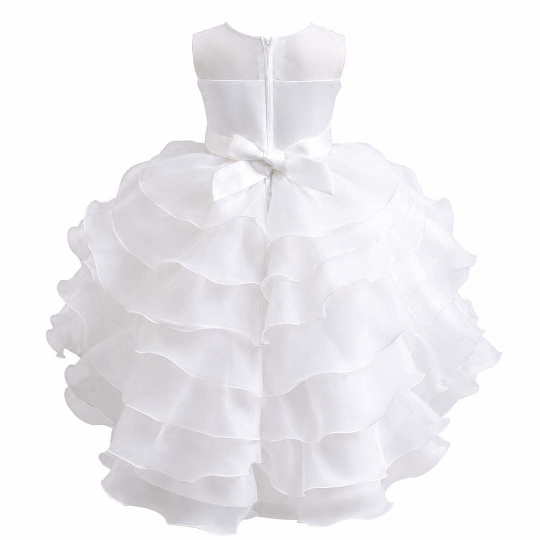Royal Bloom Layered Princess Dress — Sapphire