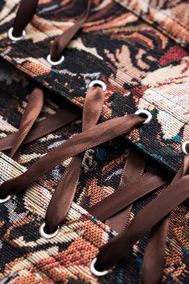 Jacquard Embroidery Slip Cami Top