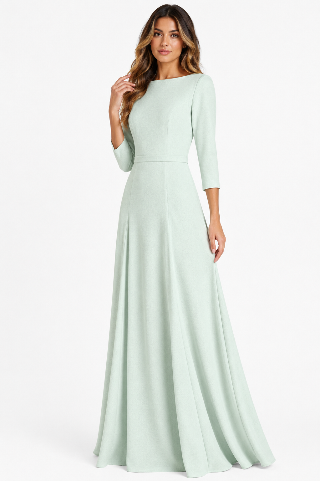 Mint Green A-Line Maxi Dress - Sage