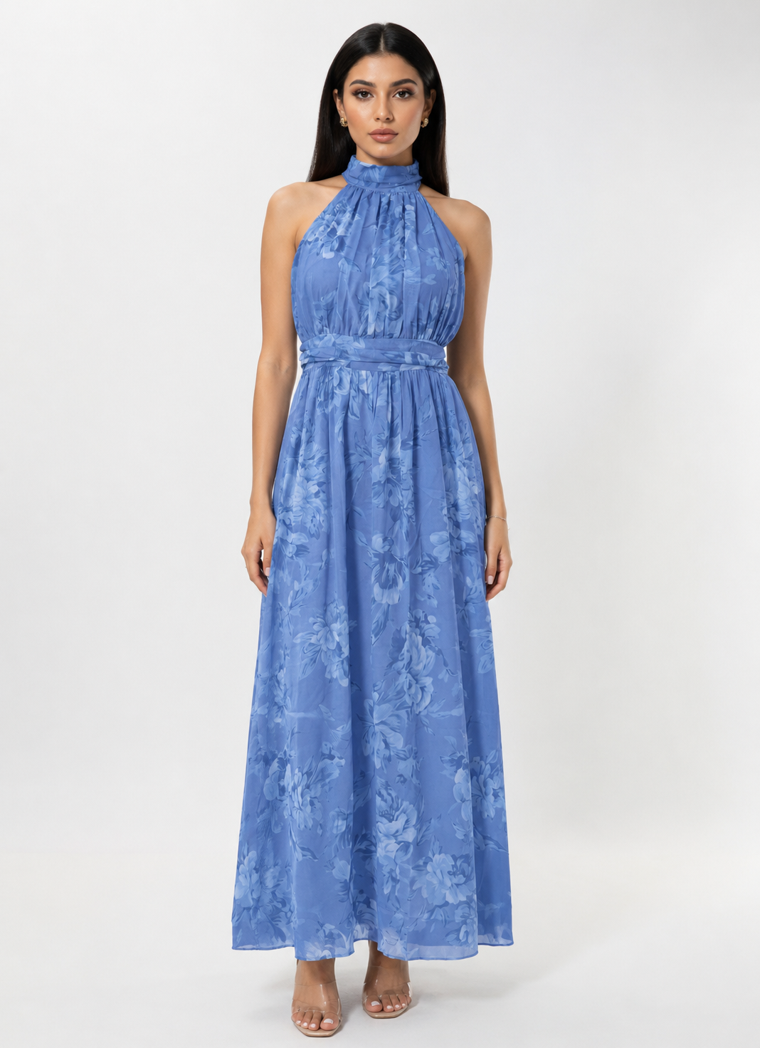Violet Bloom Halter Maxi Dress - Dream