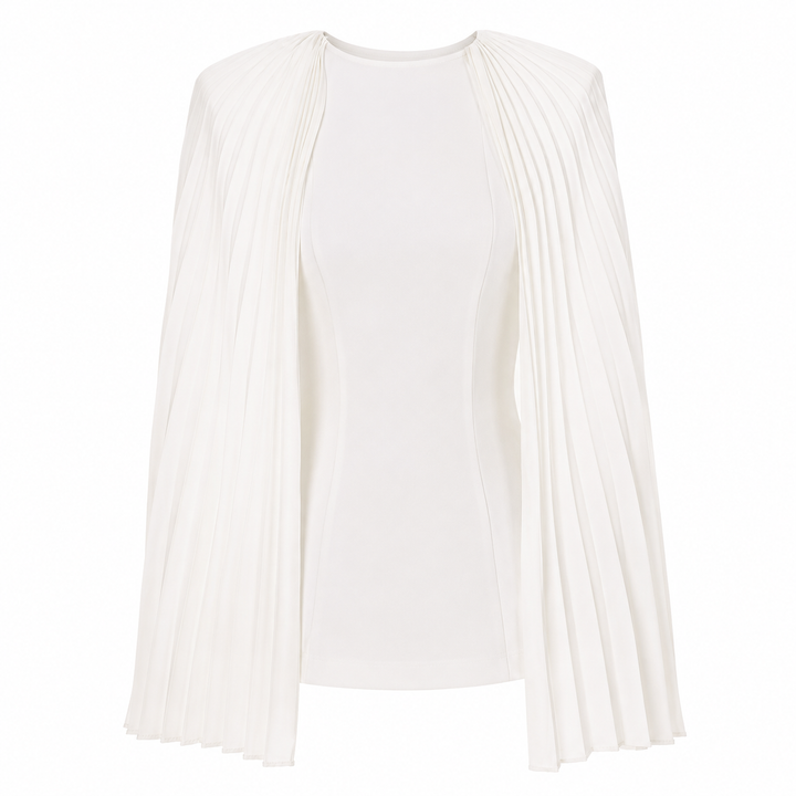 Pleated Cape Sleeve Blouse – ELIORA