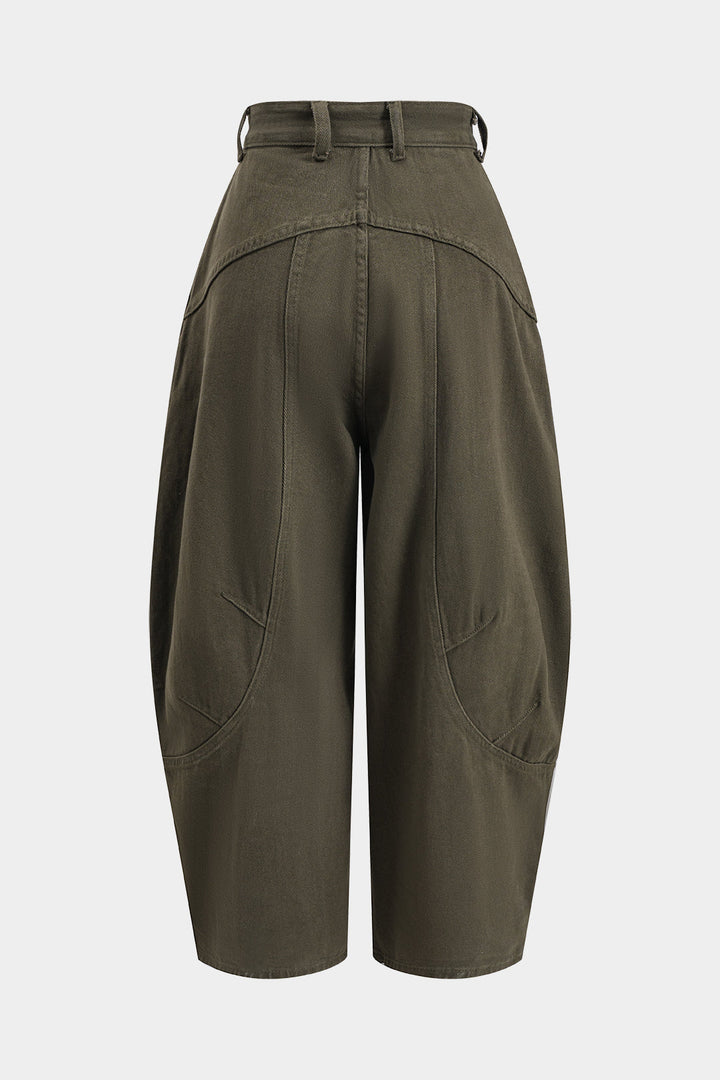 Denim Wide Leg Barrel Jeans